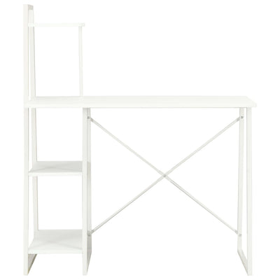 Dealsmate  Desk with Shelving Unit White 102x50x117 cm