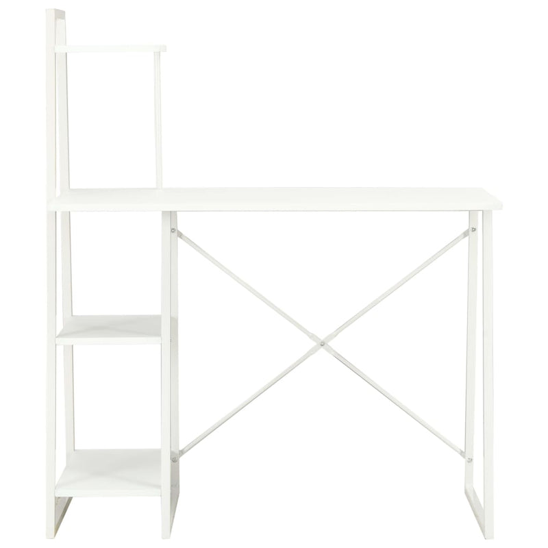 Dealsmate  Desk with Shelving Unit White 102x50x117 cm