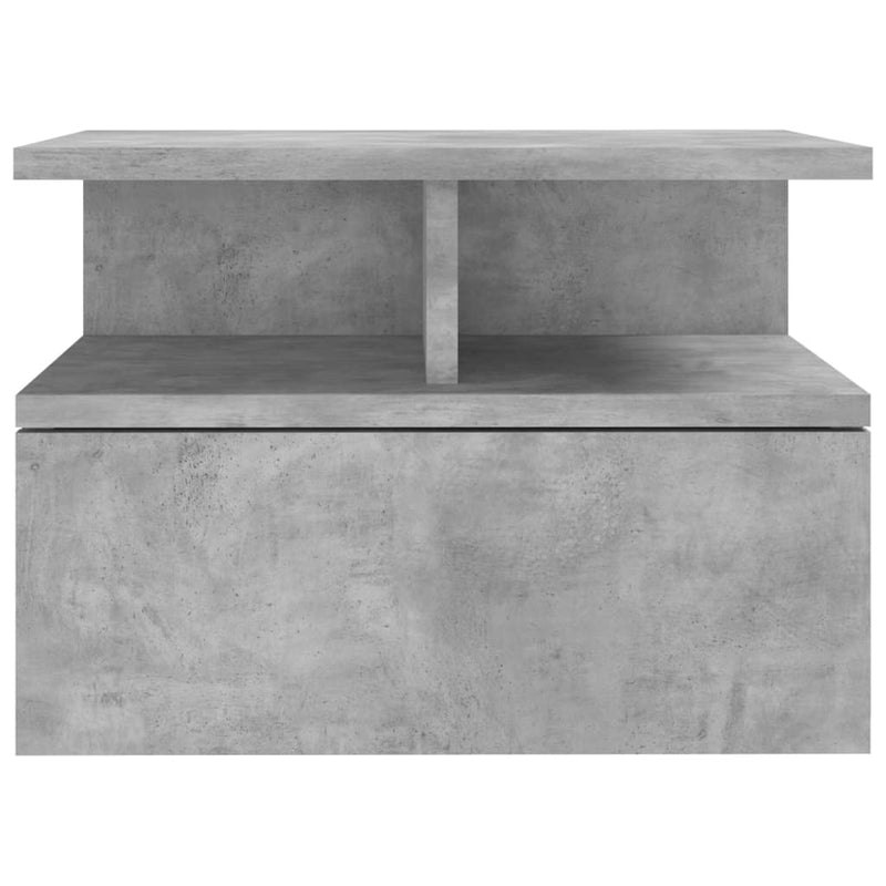 Dealsmate  Floating Nightstand Concrete Grey 40x31x27 cm Engineered Wood