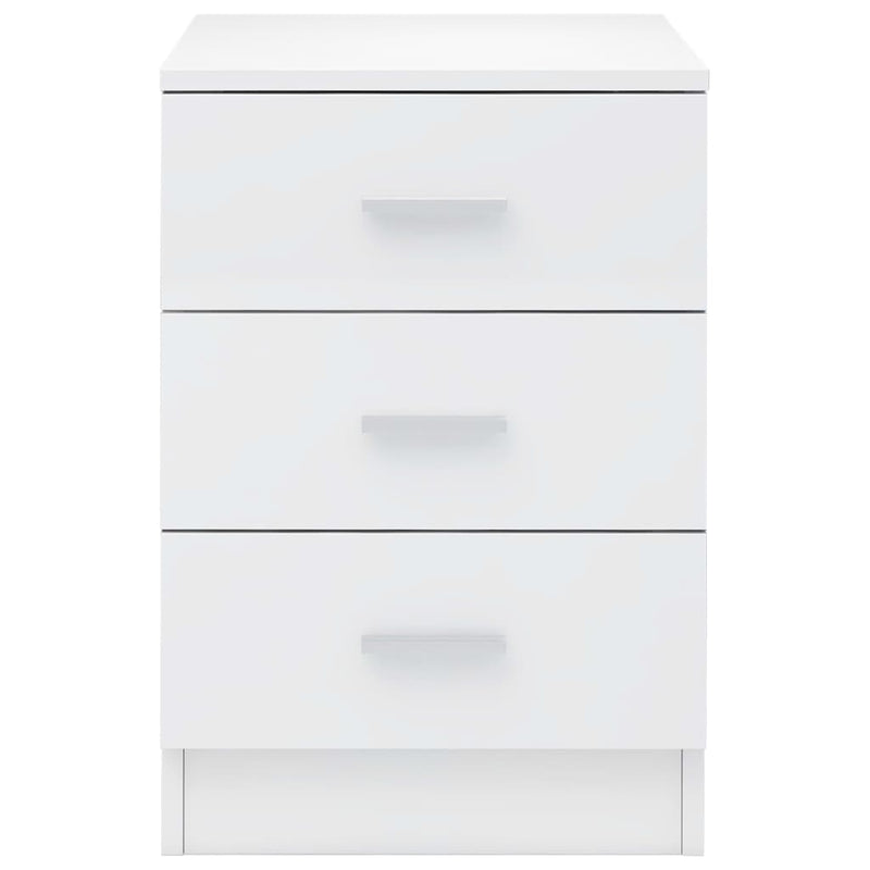 Dealsmate  Bedside Cabinets 2 pcs High Gloss White 38x35x56 cm Engineered Wood