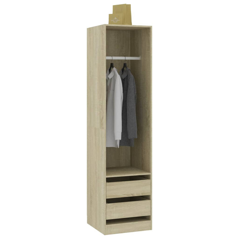 Dealsmate  Wardrobe with Drawers Sonoma Oak 50x50x200 cm Engineered Wood