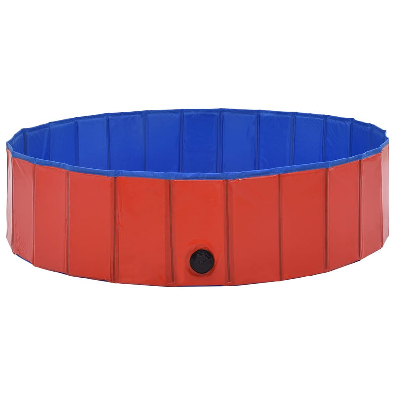 Dealsmate  Foldable Dog Swimming Pool Red 120x30 cm PVC