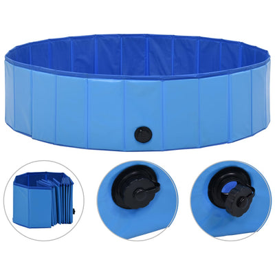 Dealsmate  Foldable Dog Swimming Pool Blue 120x30 cm PVC