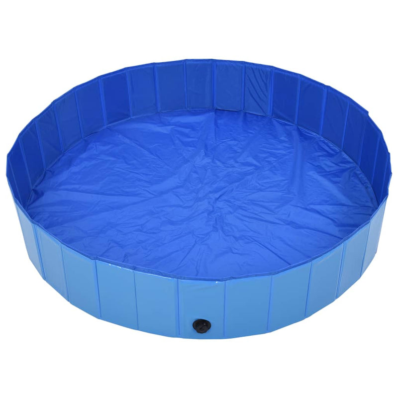 Dealsmate  Foldable Dog Swimming Pool Blue 160x30 cm PVC