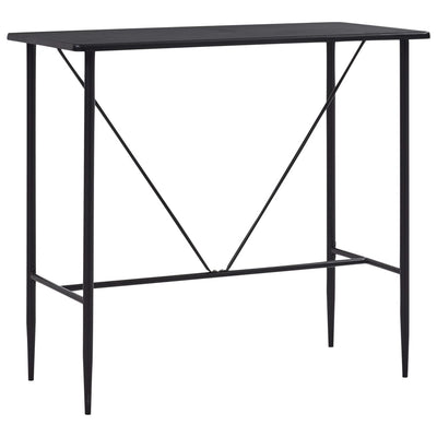 Dealsmate  Bar Table Black 120x60x110 cm MDF
