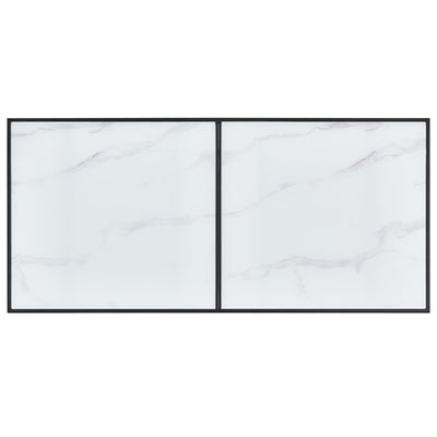 Dealsmate  Dining Table White 140x70x75 cm Tempered Glass