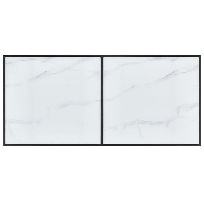 Dealsmate  Dining Table White 160x80x75 cm Tempered Glass