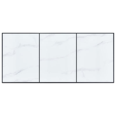 Dealsmate  Dining Table White 180x90x75 cm Tempered Glass