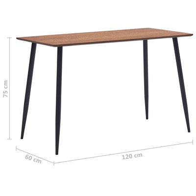 Dealsmate  Dining Table Brown 120x60x75 cm