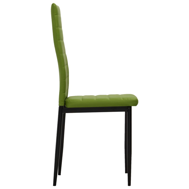 Dealsmate  Dining Chairs 6 pcs Lime Green Faux Leather