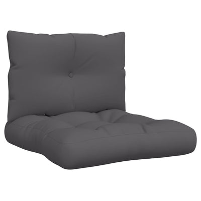 Dealsmate  Pallet Cushions 2 pcs Anthracite Fabric