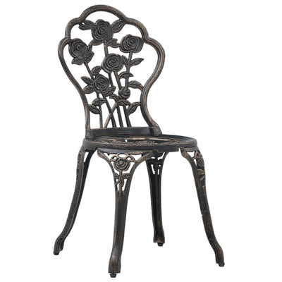 Dealsmate  Bistro Chairs 2 pcs Bronze Cast Aluminium