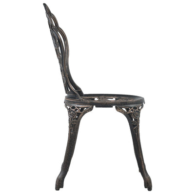Dealsmate  Bistro Chairs 2 pcs Bronze Cast Aluminium
