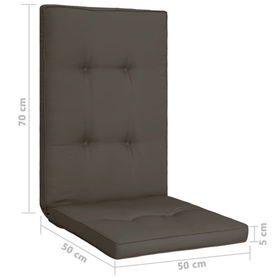 Dealsmate  Garden Chair Cushions 4 pcs Anthracite 120x50x5 cm