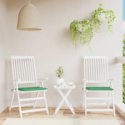 Dealsmate  Garden Chair Cushions 2 pcs Green 50x50x3 cm Oxford Fabric