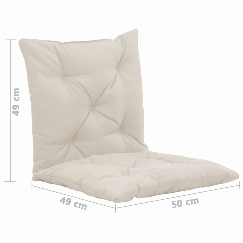 Dealsmate  Swing Chair Cushions 2 pcs Cream 50 cm Fabric