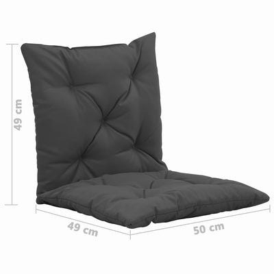 Dealsmate  Swing Chair Cushions 2 pcs Anthracite 50 cm Fabric