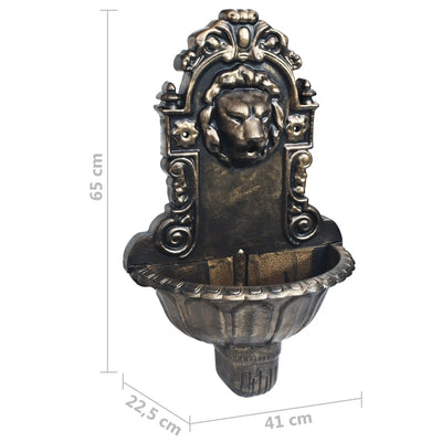 Dealsmate  Wall Fountain Lion Head Design Bronze