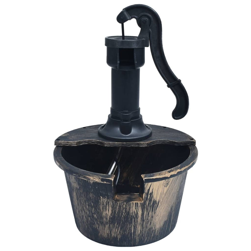 Dealsmate  Garden Water Fountain Barrel with Pump