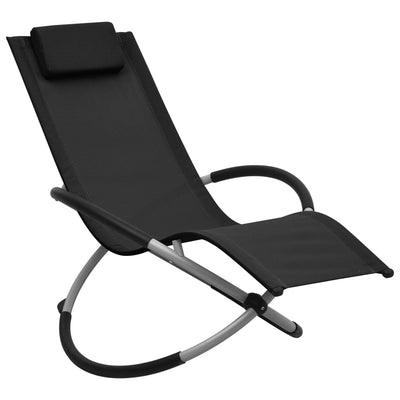 Dealsmate  Children's Sun Lounger Steel Black