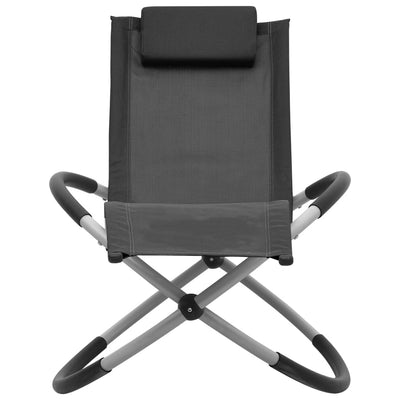 Dealsmate  Children's Sun Lounger Steel Black