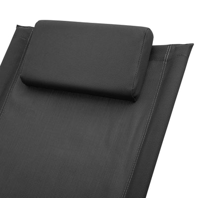 Dealsmate  Children's Sun Lounger Steel Black