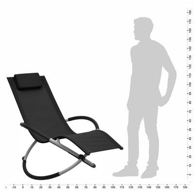 Dealsmate  Children's Sun Lounger Steel Black
