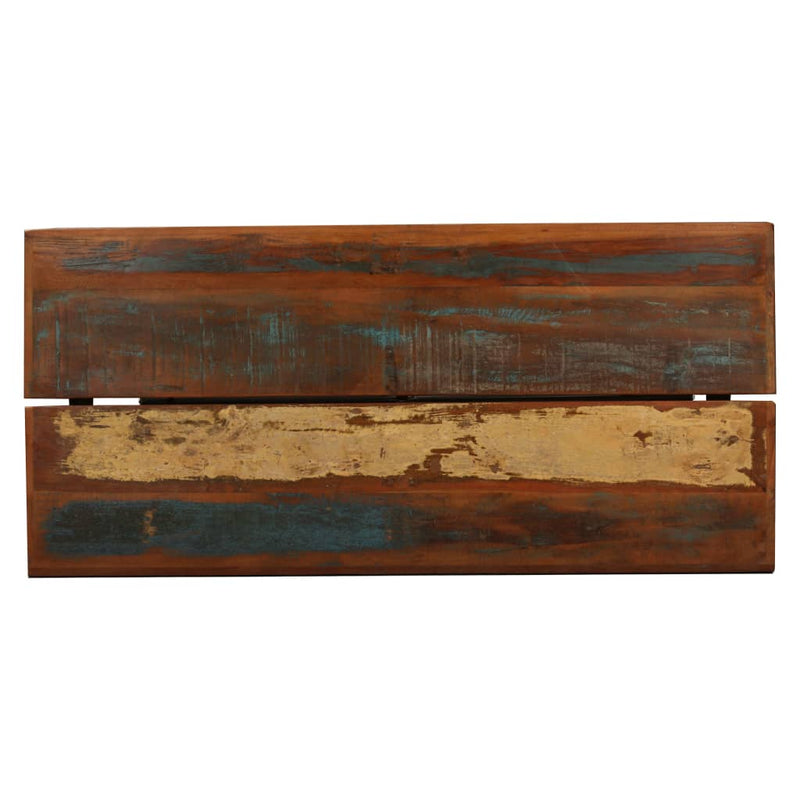 Dealsmate  5 Piece Bar Set Solid Reclaimed Wood and Real Leather