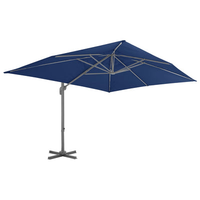 Dealsmate  Cantilever Umbrella with Aluminium Pole 4x3 m Azure Blue
