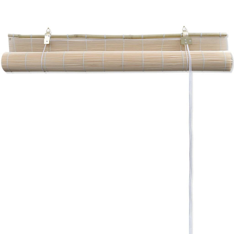 Dealsmate  Natural Bamboo Roller Blinds 4 pcs 120x160 cm