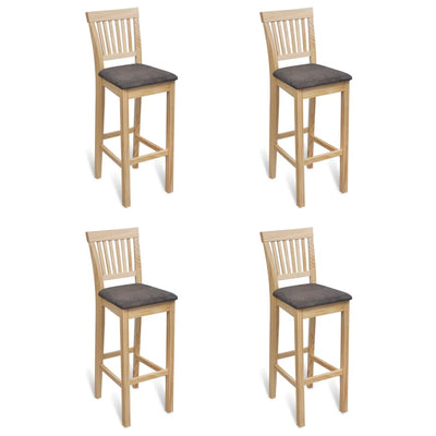 Dealsmate  Bar Chairs 4 pcs Wood
