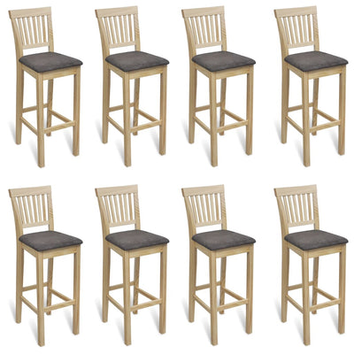 Dealsmate  Bar Chairs 8 pcs Wood