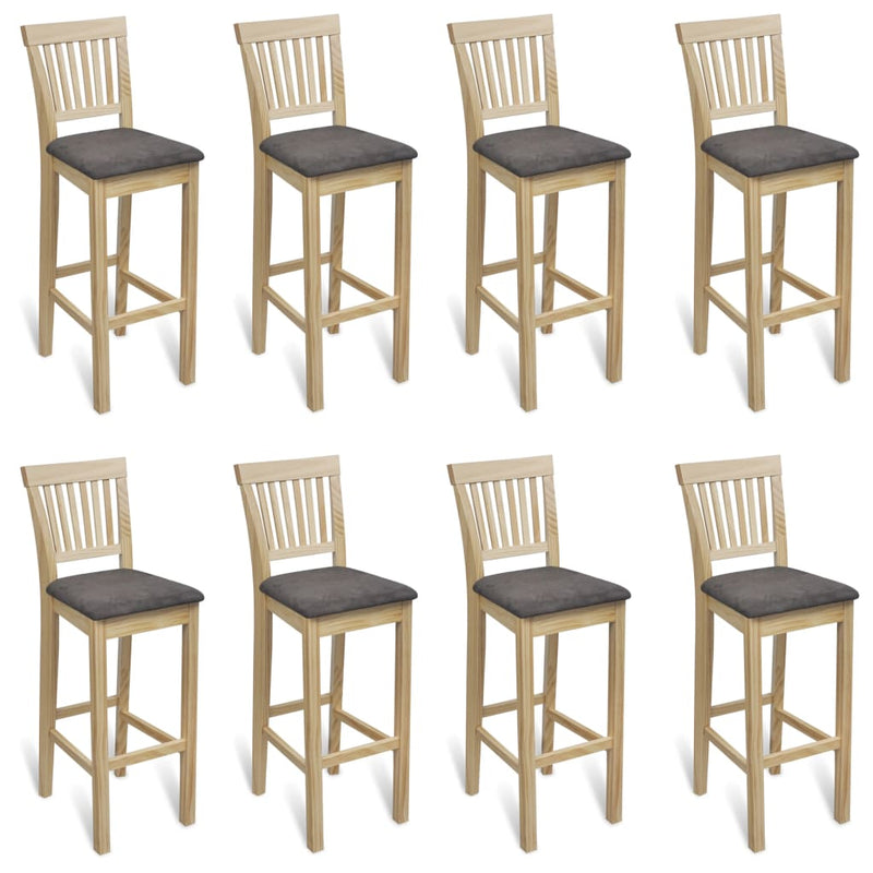 Dealsmate  Bar Chairs 8 pcs Wood