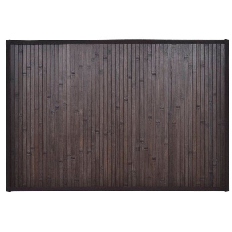 Dealsmate  Bamboo Bath Mats 4 pcs 40x50 cm Dark Brown