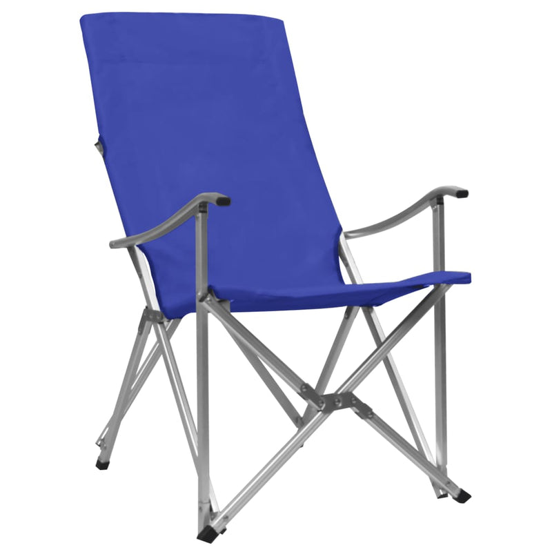Dealsmate  Foldable Camping Chairs 2 pcs Blue