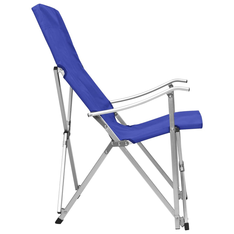 Dealsmate  Foldable Camping Chairs 2 pcs Blue