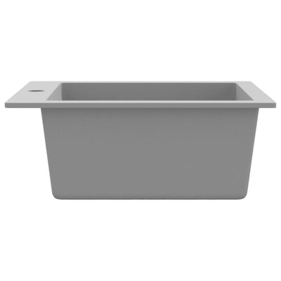 Dealsmate  Overmount Kitchen Sink Single Basin Granite Grey