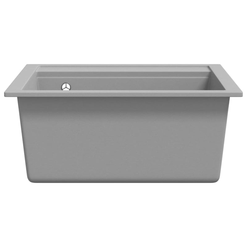Dealsmate  Granite Kitchen Sink Single Basin Grey