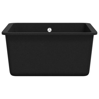 Dealsmate  Granite Kitchen Sink Single Basin Black