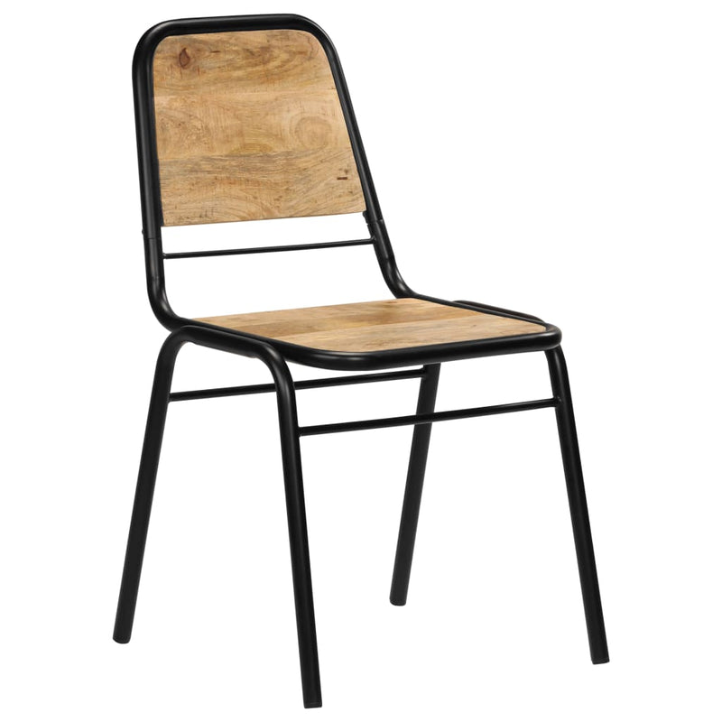 Dealsmate  Dining Chairs 4 pcs Solid Mango Wood