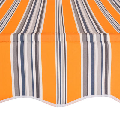 Dealsmate  Manual Retractable Awning 200 cm Yellow and Blue Stripes