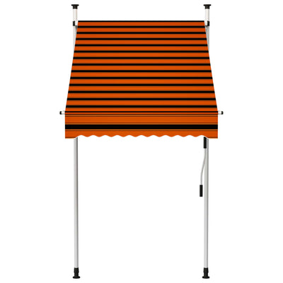 Dealsmate  Manual Retractable Awning 100 cm Orange and Brown
