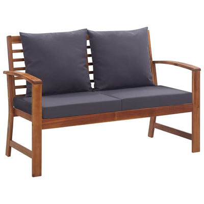 Dealsmate  4 Piece Garden Lounge Set with Cushions Solid Acacia Wood