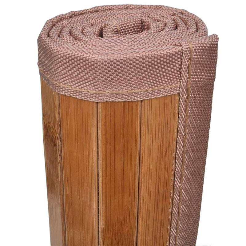 Dealsmate  Bamboo Bath Mats 2 pcs 60 x 90 cm Brown
