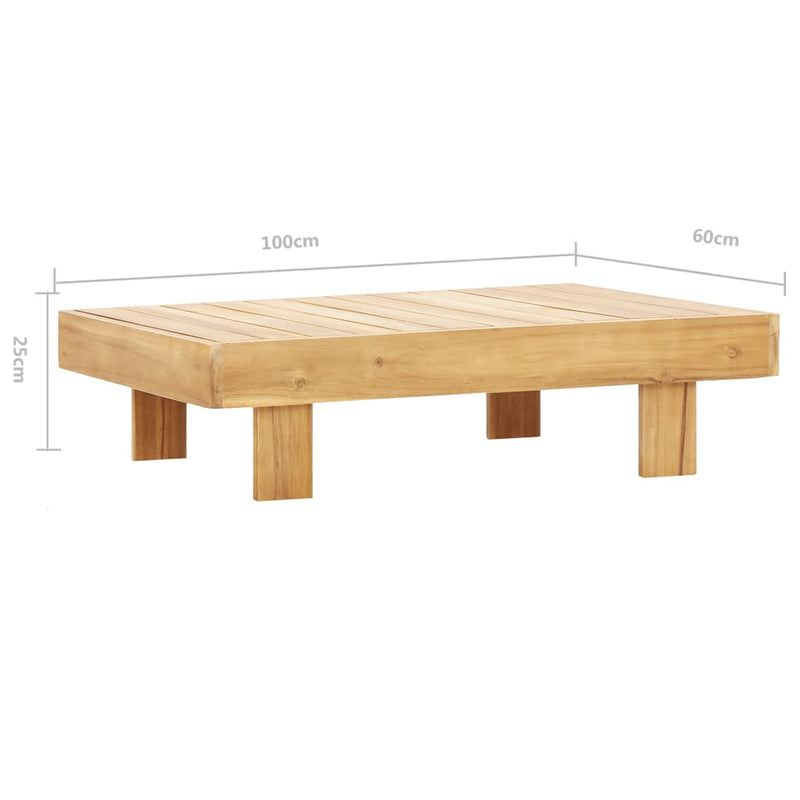 Dealsmate  Coffee Table 100x60x25 cm Solid Acacia Wood