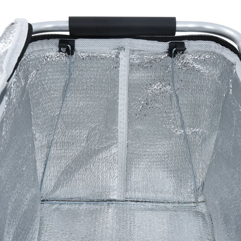 Dealsmate  Foldable Cool Bag Grey 46x27x23 cm Aluminium