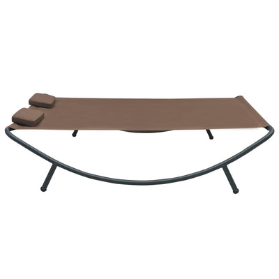Dealsmate  Outdoor Lounge Bed Fabric Brown