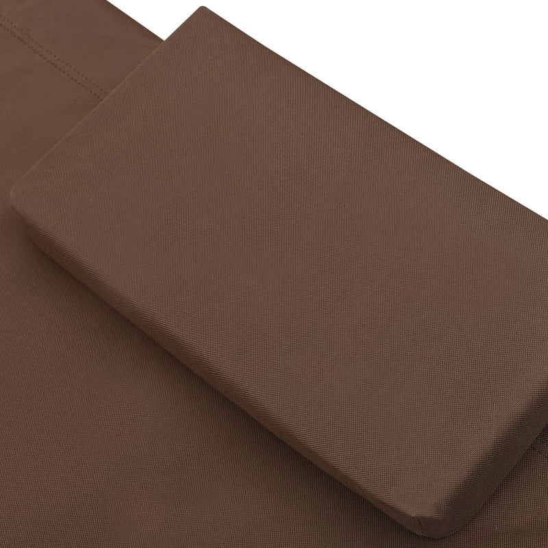 Dealsmate  Outdoor Lounge Bed Fabric Brown