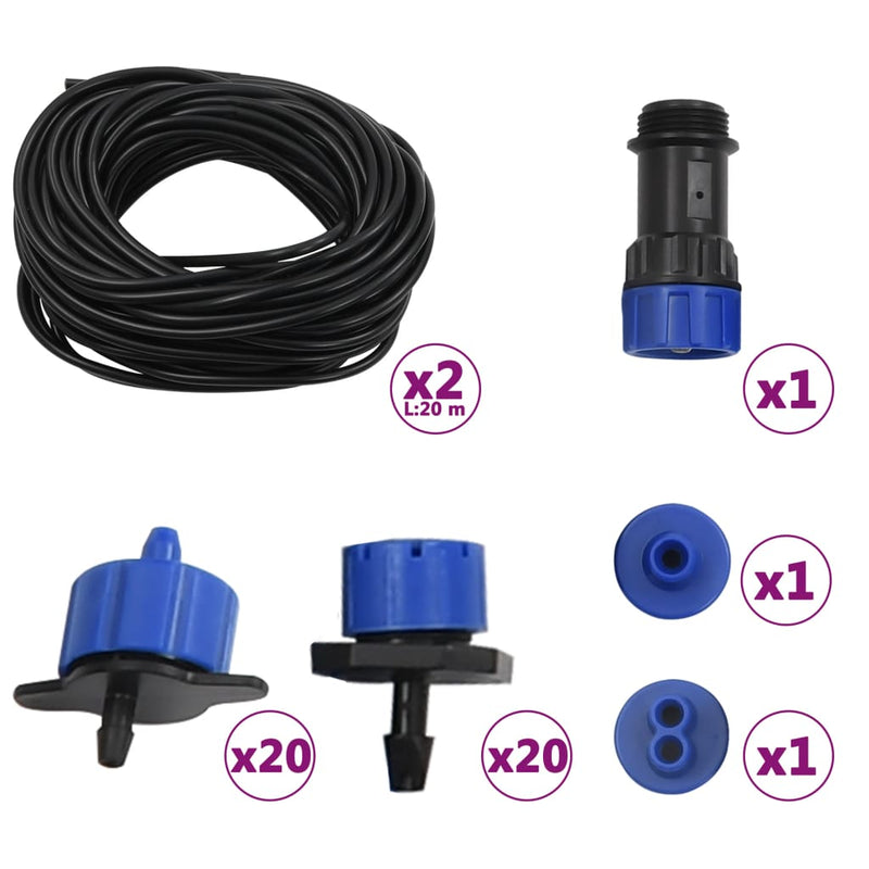 Dealsmate  142 Piece Outdoor Automatic Drip Watering Kit with Water Timer