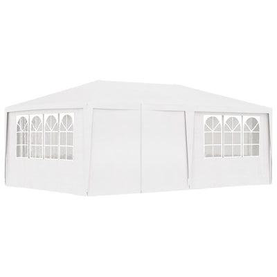 Dealsmate  Professional Party Tent with Side Walls 4x6 m White 90 g/m²
